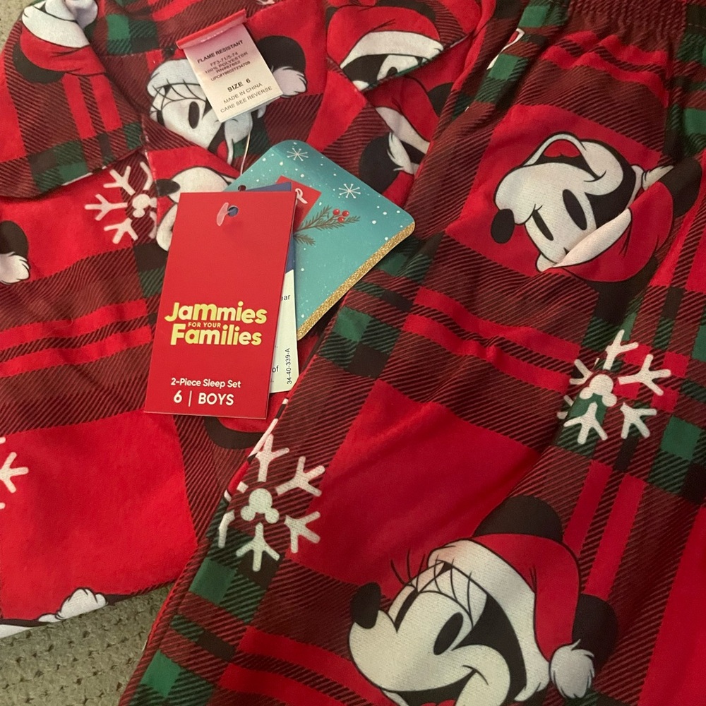 Disney Boys Mickey Mouse Holiday Pajama Set